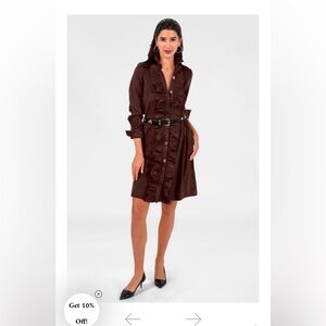 Gretchen Scott Ruffle Rumble Dress - Ultra Suede